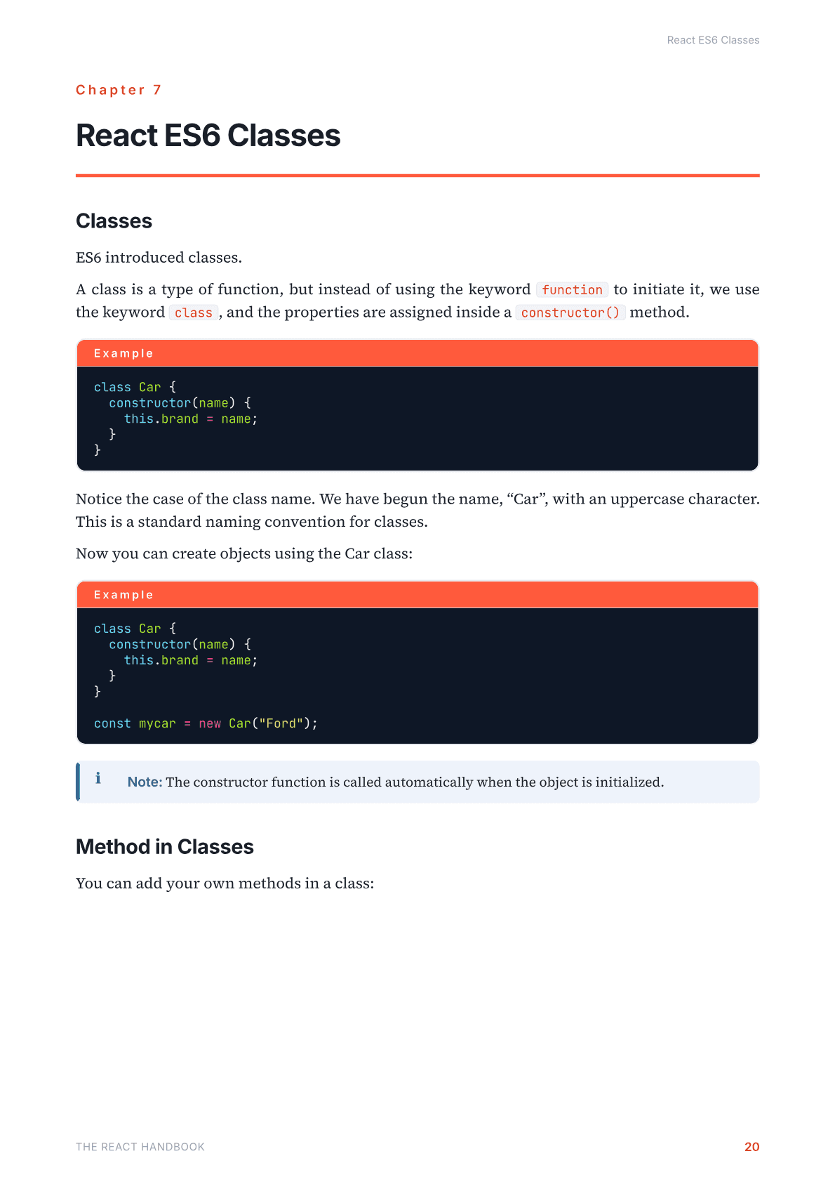 Sample page from the React PDF